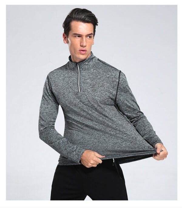 Men's Premium Half-Zip Workout Top MMO002 - Image 3