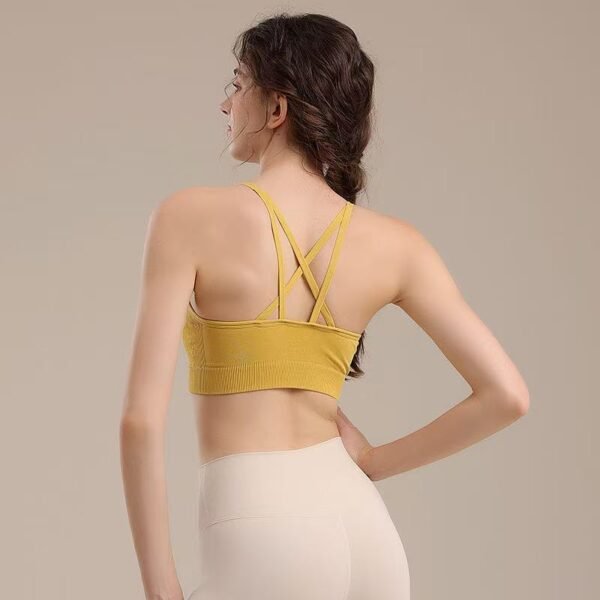 Seamless Sports Multi-Strap Mesh Sports Bra FYW004 - Image 4