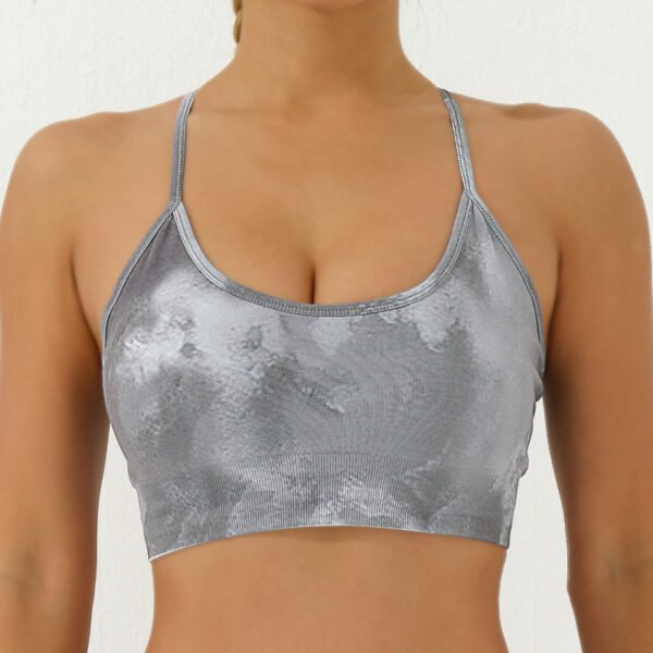 Seamless Tie-dyed Strappy Sports Bra | Yoga & Athletic Wear AEFW002 - Image 3