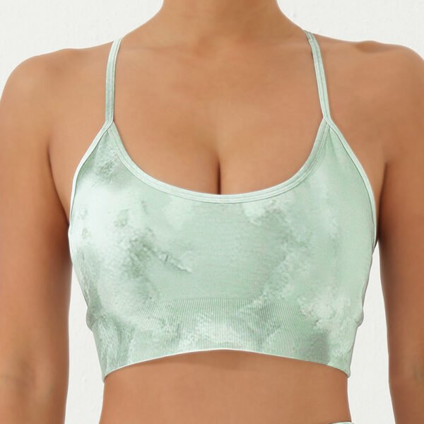 Seamless Tie-dyed Strappy Sports Bra | Yoga & Athletic Wear AEFW002 - Image 4
