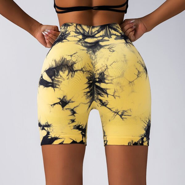 Seamless Marbled Tie-Dye Athletic Shorts YTZ003 - Image 5
