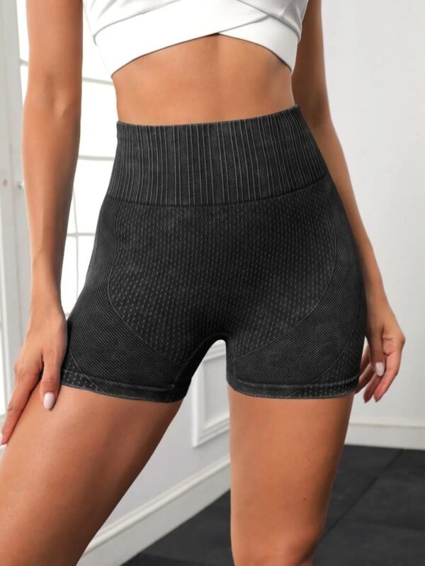 Seamless Acid-Washed Mid Shorts QXZ001 - Image 8
