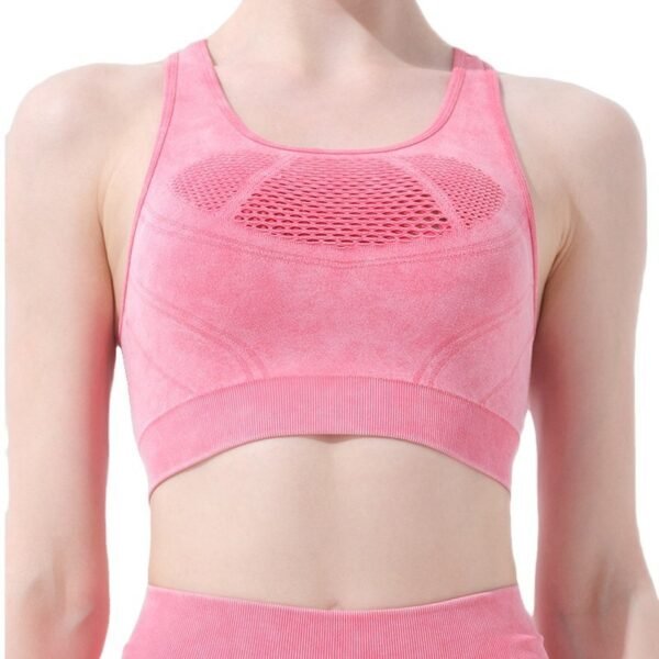 Seamless Acid-Wash Sports Bra YTW001 - Image 3