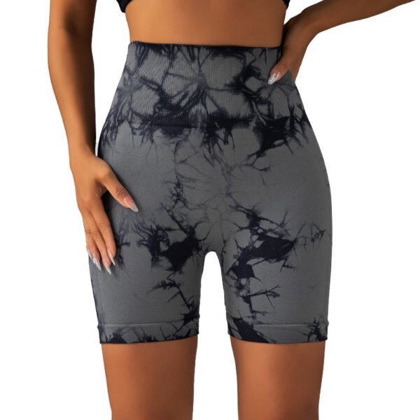 Seamless Marbled Tie-Dye Athletic Shorts YTZ003