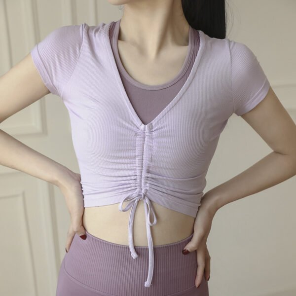 Women's V-Neck Elastic Tops FYD001 - Image 4