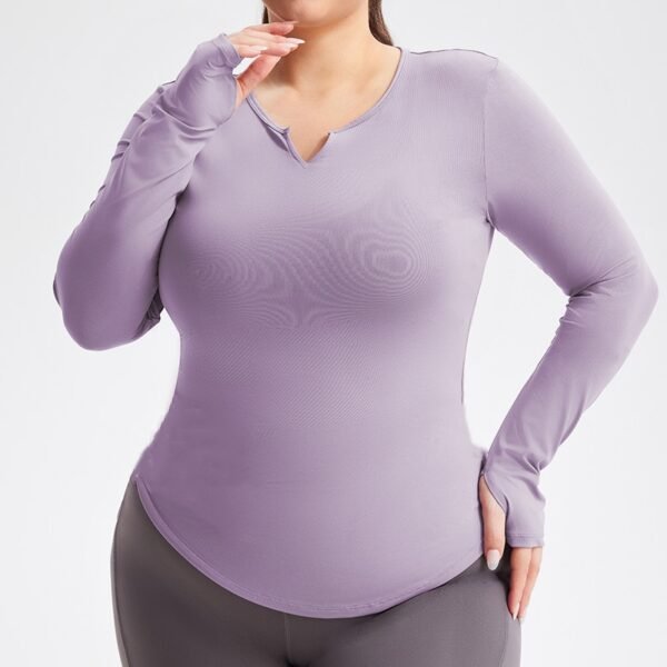 Seamless Plus-Size Long-Sleeve Tops CJP004 - Image 2