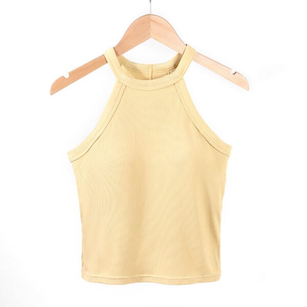 Women's High-Neck Sleeveless Ribbed Tank Tops FYB003 - Image 3