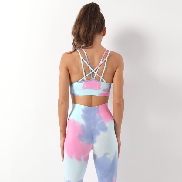 Seamless Multicolor Printed Yoga-Sports Set MMT005 - Image 2