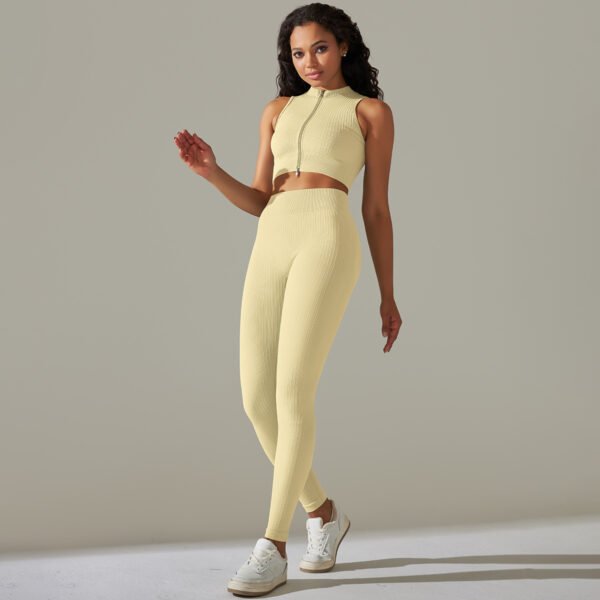 Seamless Zip-Up Yoga Sports Set MMT008 - Image 5