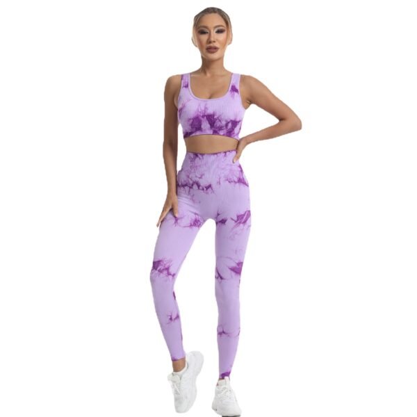 Seamless Tie-Dye Athletic Leggings MML002 - Image 3