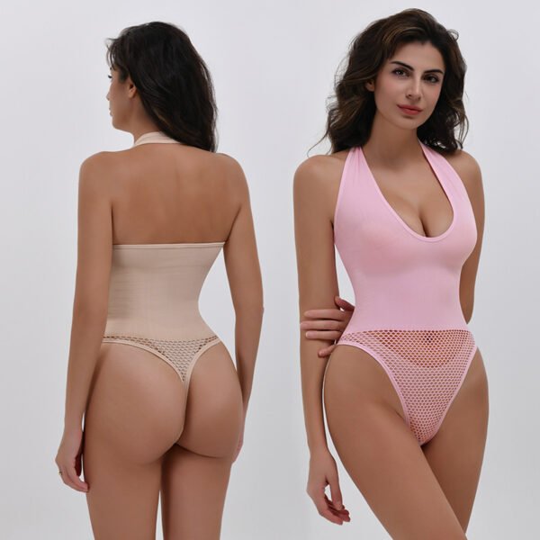 Seamless Women's Bodysuits with Mesh YZTY006