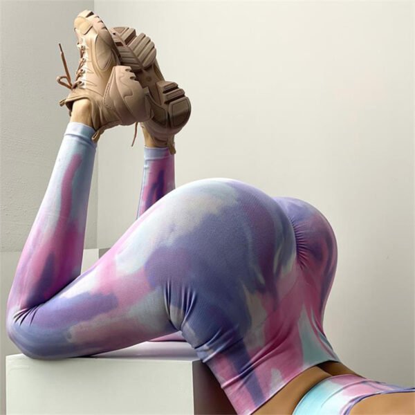 Seamless Multicolor Printed Yoga-Sports Set MMT005 - Image 3