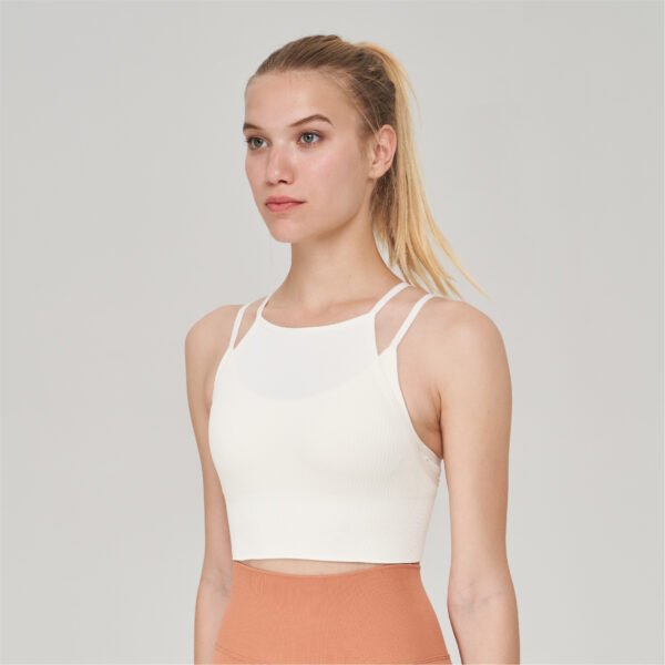 Seamless Sports Halter Bra with Multi-Strap Back Design BCW001 - Image 6